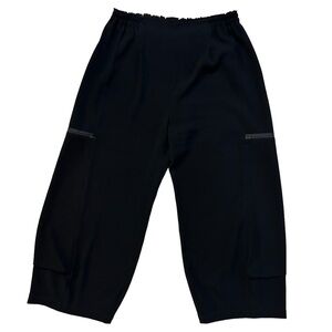Blanque size 2 (=large) black pull on wide leg relaxed fit pants